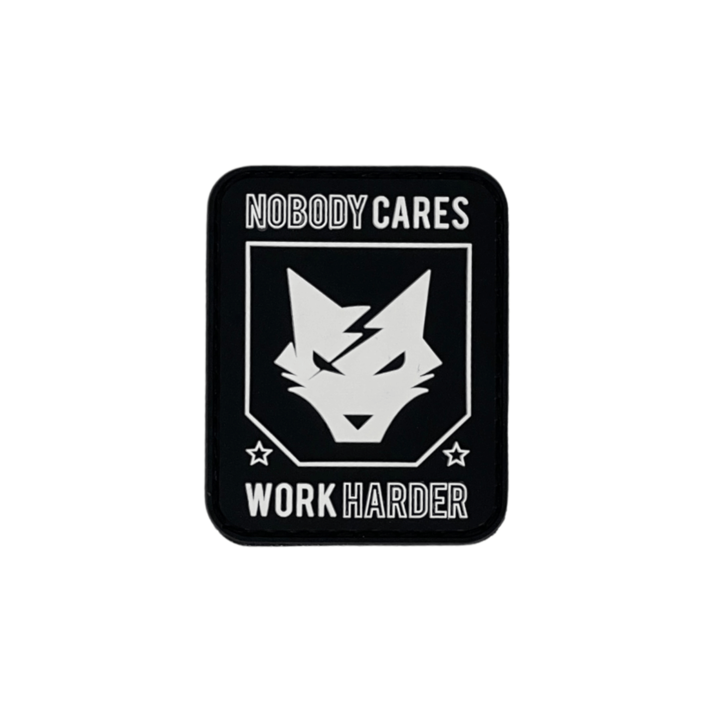 Lone Wolf Nobody Cares Work Harder Velcro Patch