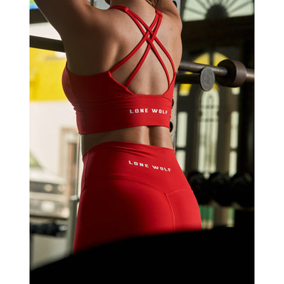 Candy apple Red Sports Bra